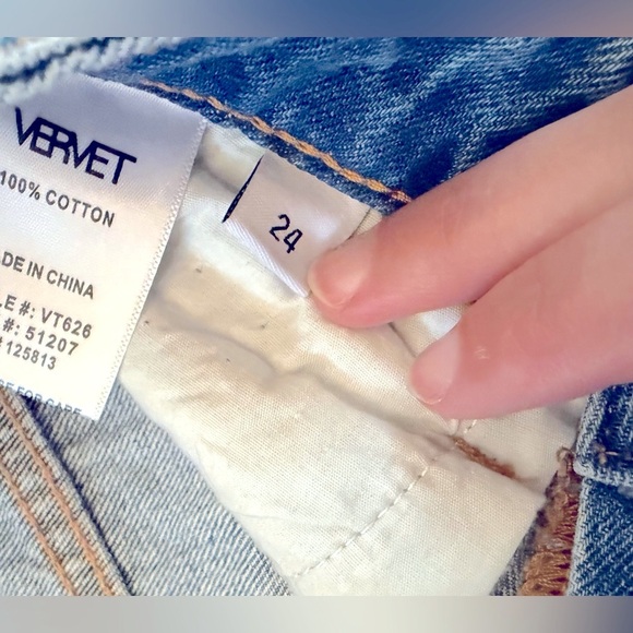 Vervet by Flying Monkey Women’s Jeans Sz 24 Distressed Straight Leg Medium Wash - Picture 5 of 5